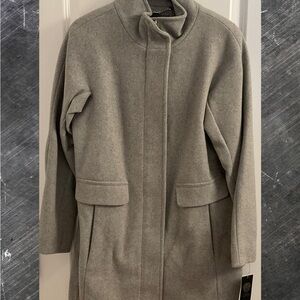 Vince Camuto Boyfriend Cocoon Wool Coat - NWT - Size Large - Light Grey
